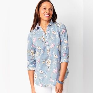 Talbots Popover Floral Blouse